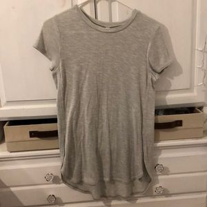 Silver Short Sleeve Top